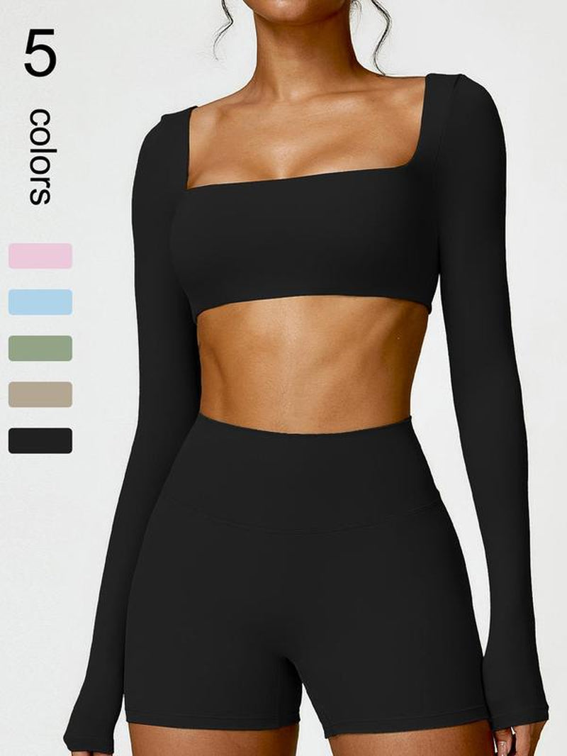 Sexy Yoga Shirts Long Sleeved Women'S Outdoor Running Fitness Wear T-Shirt Long Sleeved Yoga Shirt Gym Push up Workout Single Piece Top