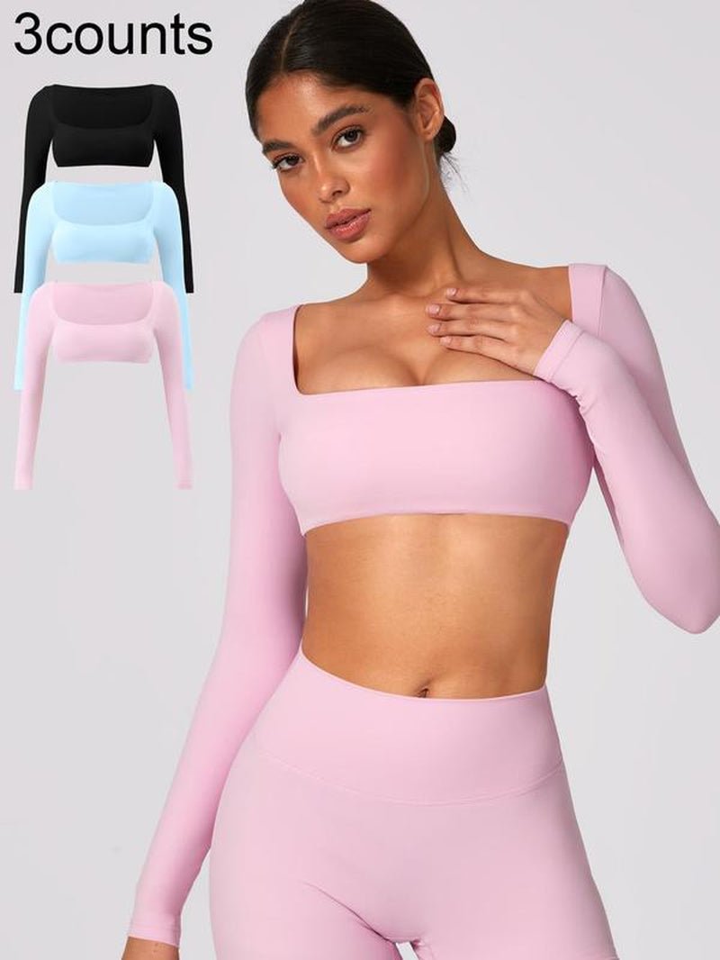 Sexy Yoga Shirts Long Sleeved Women'S Outdoor Running Fitness Wear T-Shirt Long Sleeved Yoga Shirt Gym Push up Workout Single Piece Top - Prostamina - Prostamina - Sexy Yoga Shirts Long Sleeved Women'S Outdoor Running Fitness Wear T-Shirt Long Sleeved Yoga Shirt Gym Push up Workout Single Piece Top