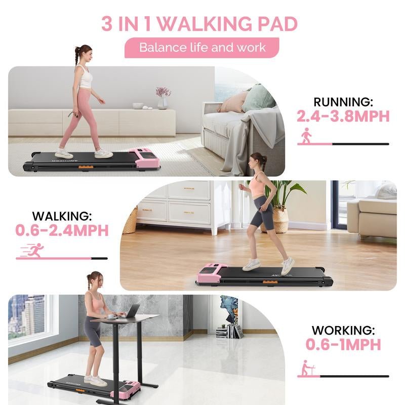 Ancheer Compact Treadmill - Adjustable Speeds and Cushioned Comfort for Home Fitness Enthusiasts - Prostamina - Treadmills - Prostamina - 【Live】Ancheer Compact Treadmill - Bright Colors, Adjustable Speeds, and Cushioned Comfort for Home Fitness Enthusiasts Home Workout Equipment