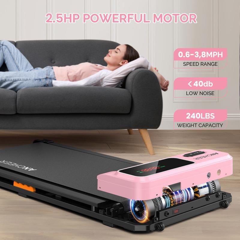 Ancheer Compact Treadmill - Adjustable Speeds and Cushioned Comfort for Home Fitness Enthusiasts - Prostamina - Treadmills - Prostamina - 【Live】Ancheer Compact Treadmill - Bright Colors, Adjustable Speeds, and Cushioned Comfort for Home Fitness Enthusiasts Home Workout Equipment