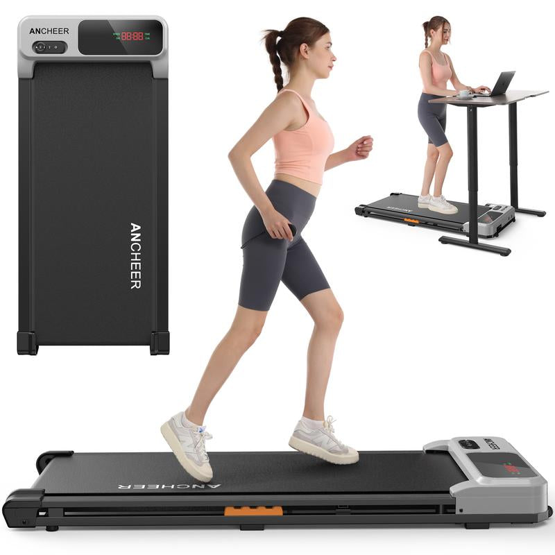 【Live】Ancheer Compact Treadmill - Bright Colors, Adjustable Speeds, and Cushioned Comfort for Home Fitness Enthusiasts Home Workout Equipment