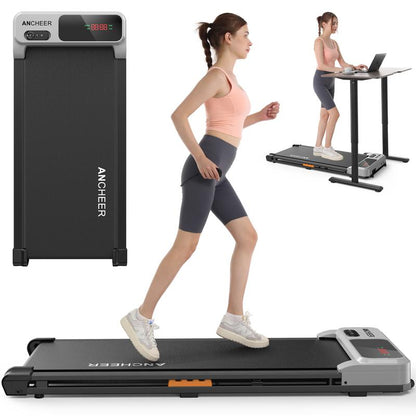 【Live】Ancheer Compact Treadmill - Bright Colors, Adjustable Speeds, and Cushioned Comfort for Home Fitness Enthusiasts Home Workout Equipment