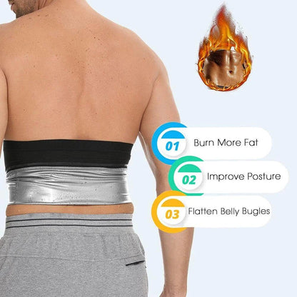 Sauna Waist Trimmer Belt for Men - Prostamina - Prostamina - Sauna Waist Trimmer Belt for Men