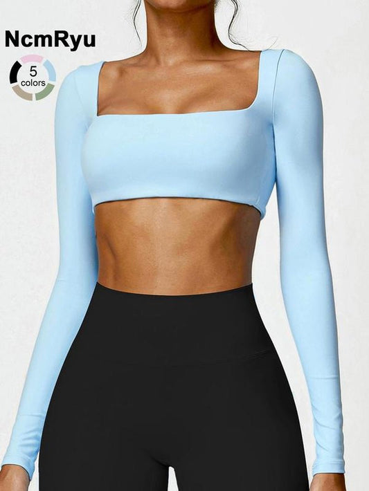 Sexy Yoga Shirts Long Sleeved Women'S Outdoor Running Fitness Wear T-Shirt Long Sleeved Yoga Shirt Gym Push up Workout Single Piece Top - Prostamina - Prostamina - Sexy Yoga Shirts Long Sleeved Women'S Outdoor Running Fitness Wear T-Shirt Long Sleeved Yoga Shirt Gym Push up Workout Single Piece Top