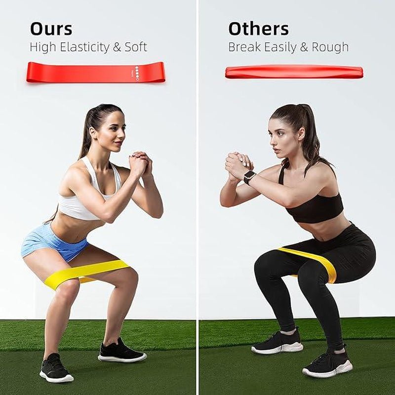 Resistance Bands Set: Exercise Workout Bands for Women and Men, 5 Stretch Bands for Booty, Legs, and Pilates - Prostamina - Prostamina - Resistance Bands Set: Exercise Workout Bands for Women and Men, 5 Stretch Bands for Booty, Legs, and Pilates