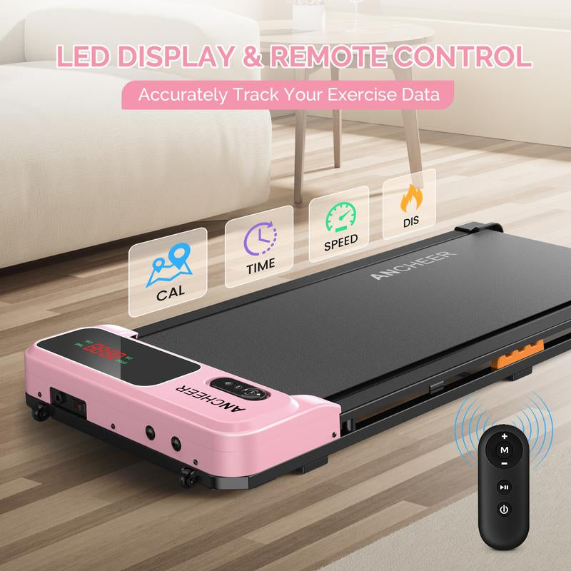 【Live】Ancheer Compact Treadmill - Bright Colors, Adjustable Speeds, and Cushioned Comfort for Home Fitness Enthusiasts Home Workout Equipment