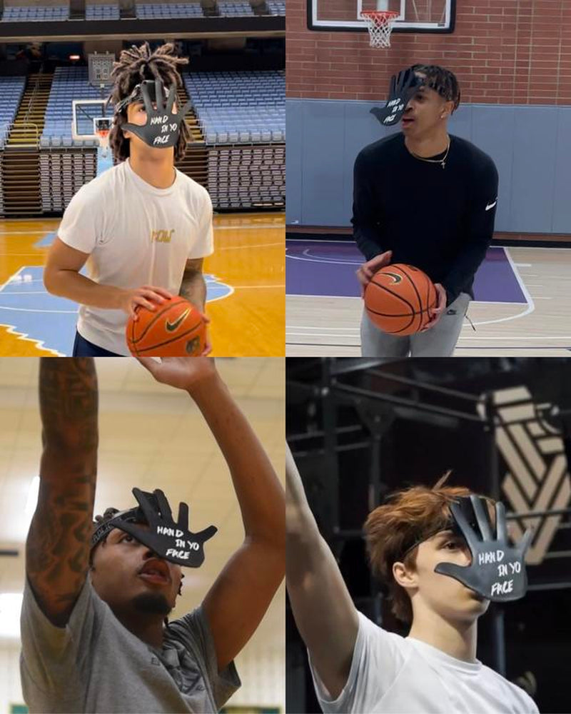 HIYF Basketball Training Tool Hand in Yo Face Hoop Tool for Home Gym Workout Equipment with Elastic Head Band