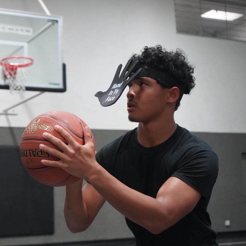 HIYF Basketball Training Tool Hand in Yo Face Hoop Tool for Home Gym Workout Equipment with Elastic Head Band