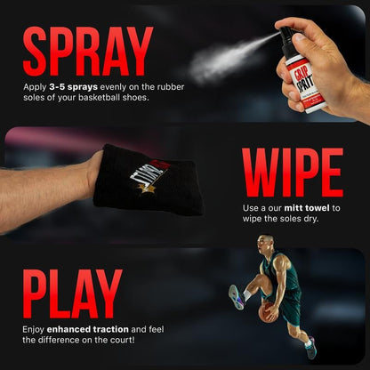 Grip Spritz - Basketball and Volleyball Shoe Grip Spray - Single Season Bottle - Game Long Shoe Traction in All Your Games and Practices - Prostamina - Prostamina - Grip Spritz - Basketball and Volleyball Shoe Grip Spray - Single Season Bottle - Game Long Shoe Traction in All Your Games and Practices