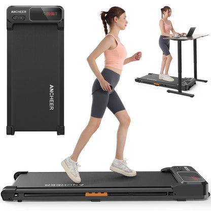 【Live】Ancheer Compact Treadmill - Bright Colors, Adjustable Speeds, and Cushioned Comfort for Home Fitness Enthusiasts Home Workout Equipment